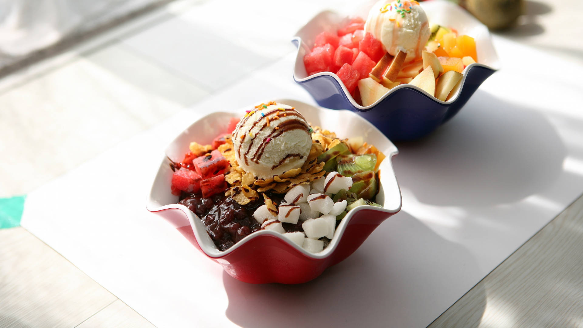 Fruity Bingsu Ice Cream Dessert Wallpaper