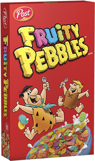 Fruity Pebbles Cereal Box PNG