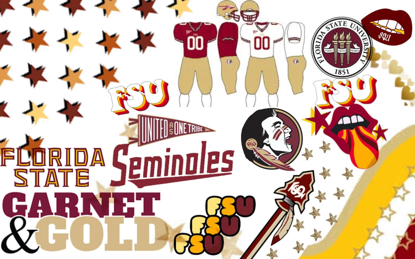 Florida State Seminoles Garnet Gold - Png Wallpaper