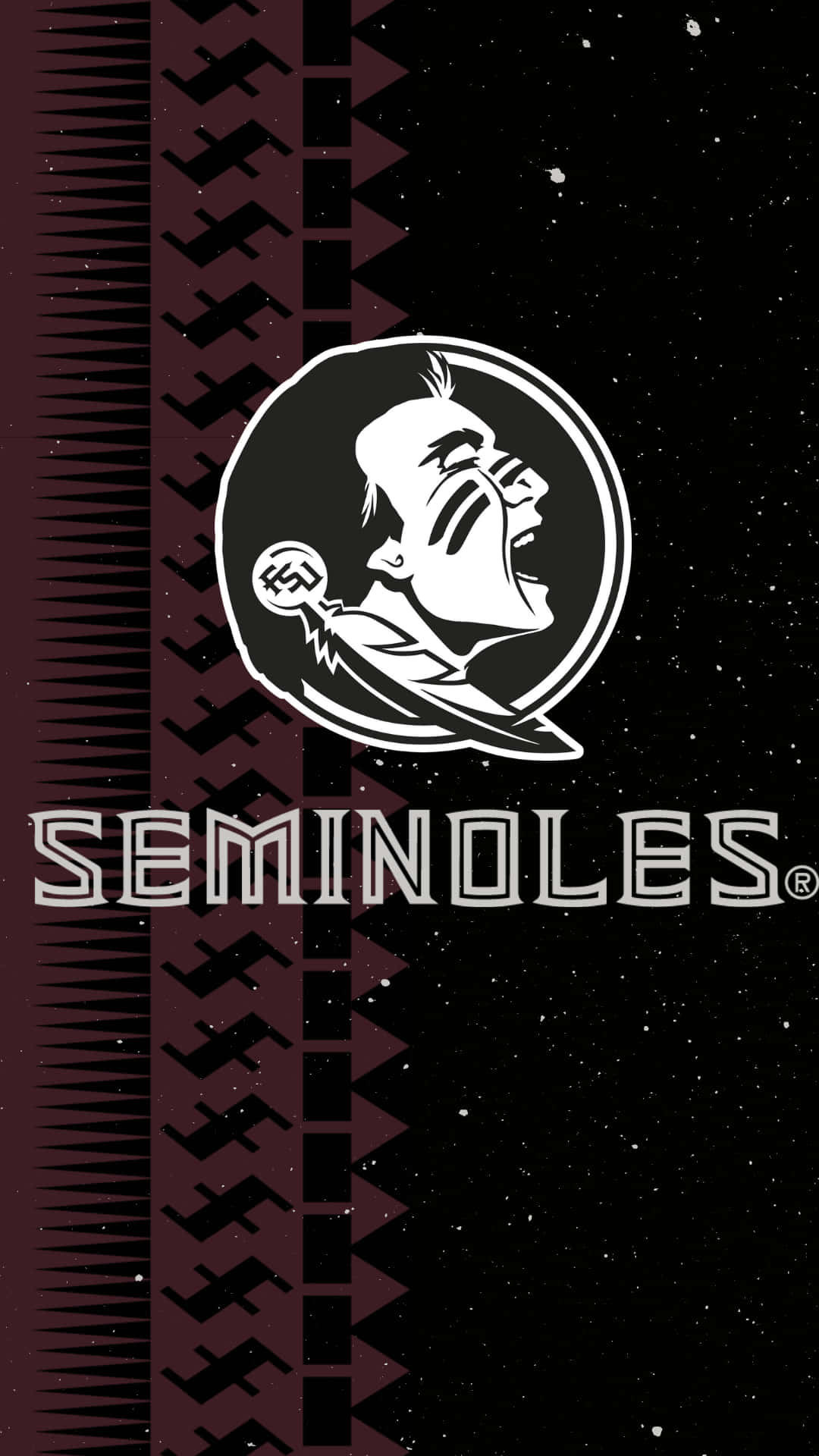 The Florida State Seminoles Logo On A Black Background Wallpaper