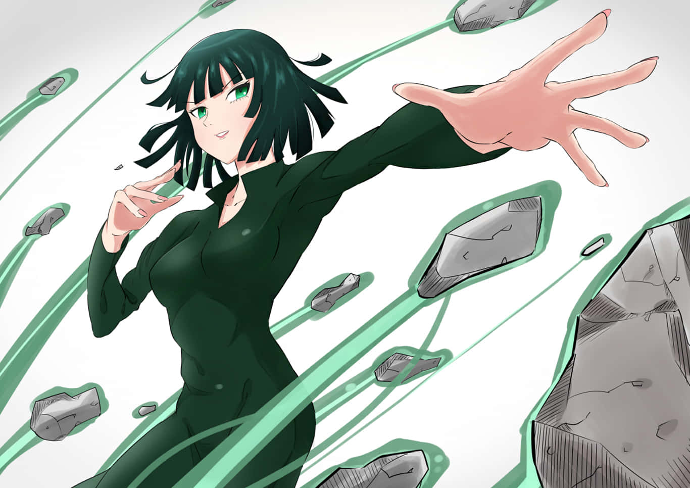 Fubuki Anime Character in Action Wallpaper
