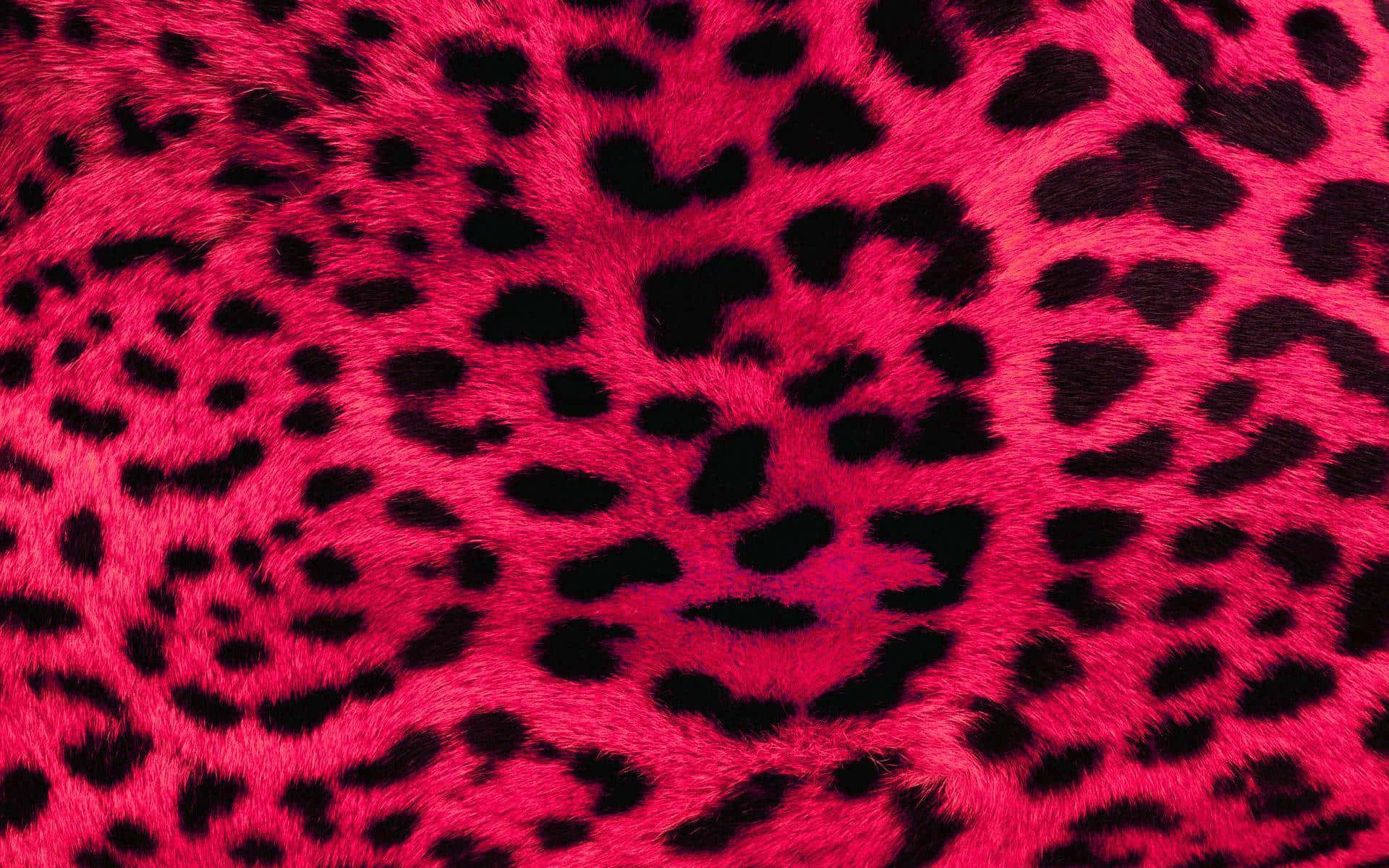 Fuchsiatyg Estetiskt Söt Leopardmönster. Wallpaper