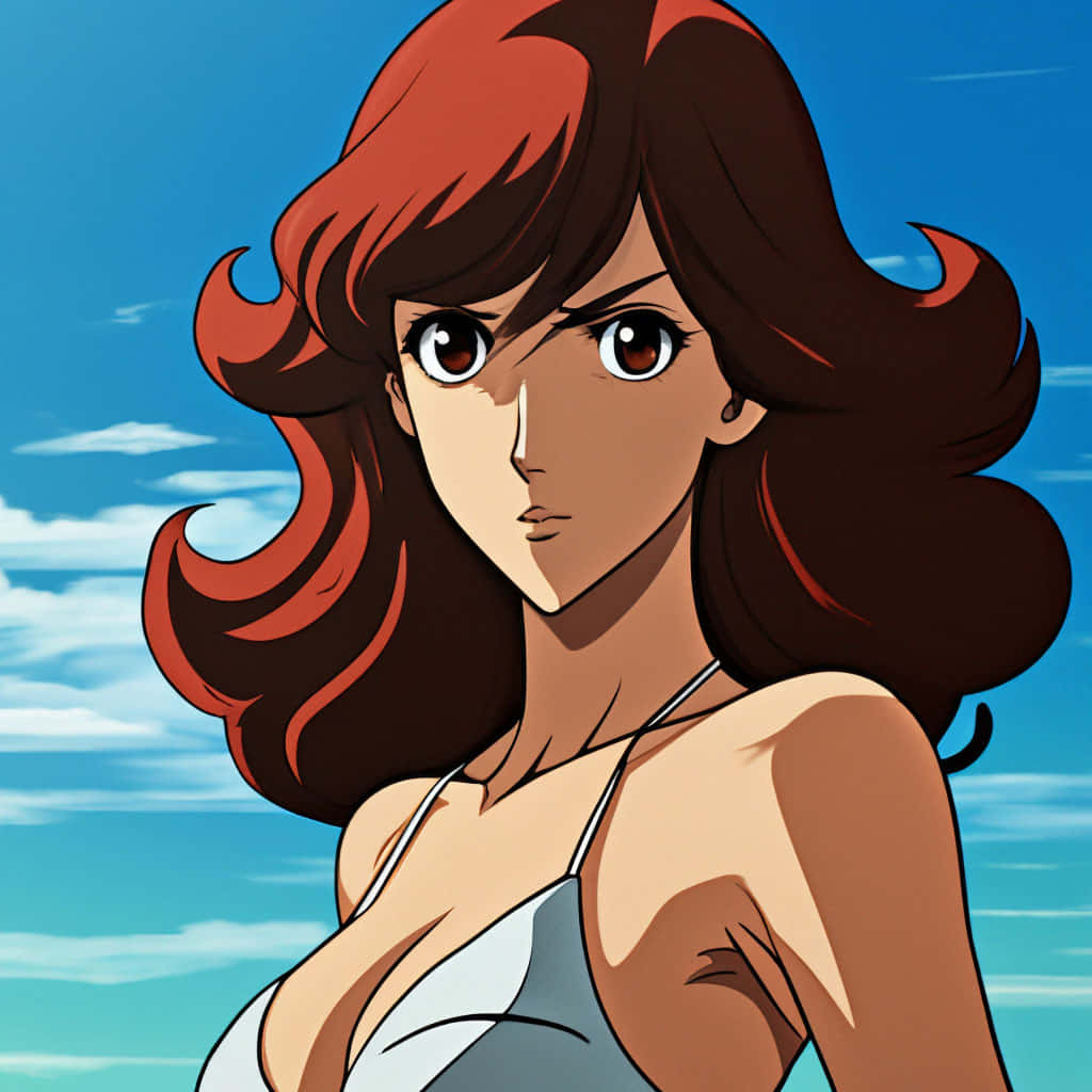 Fujiko Mine Anime Portret Achtergrond