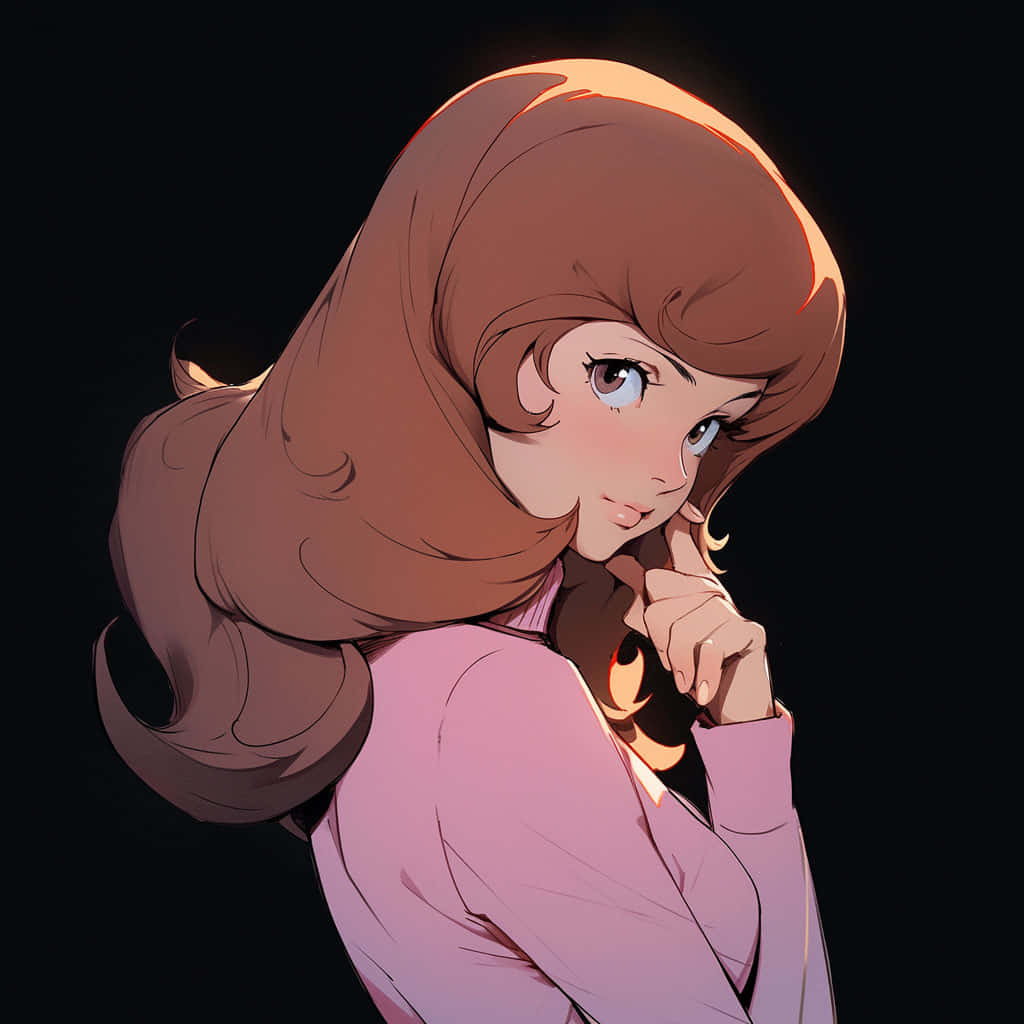 Fujiko Mine Klassiek Anime Portret Achtergrond