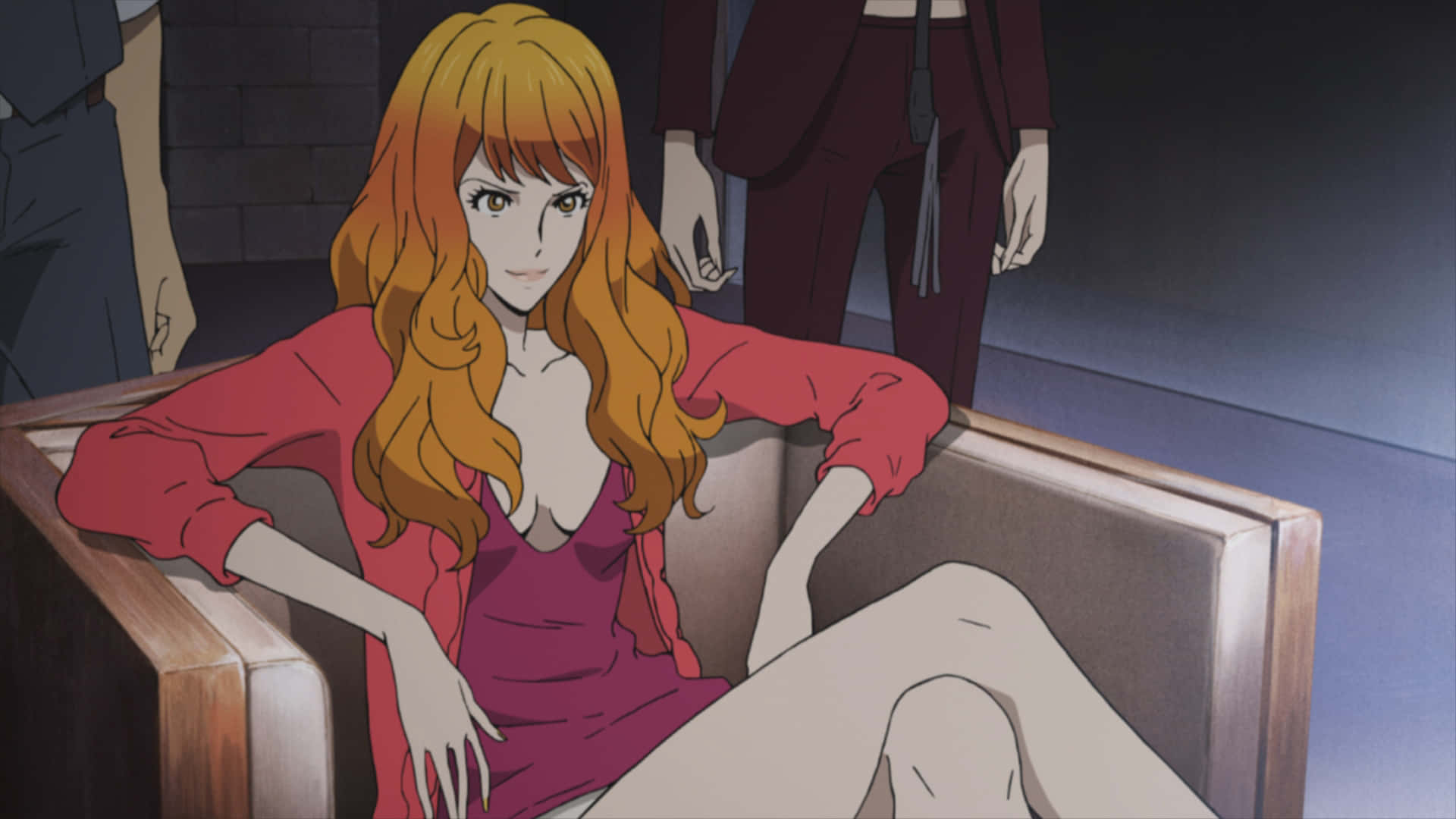 Fujiko Mine Elegante Houding Achtergrond