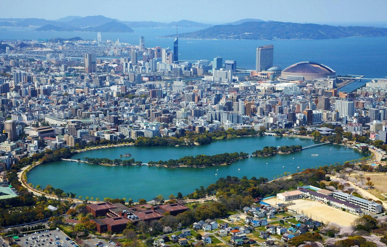 Fukuoka's Vast Viewpoint Wallpaper