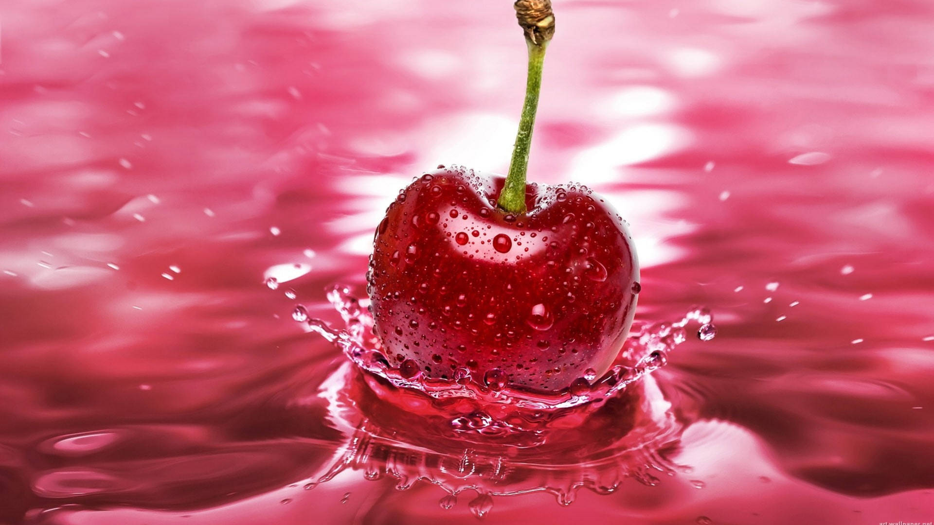 Fuld 4k Cherry Splash Wallpaper