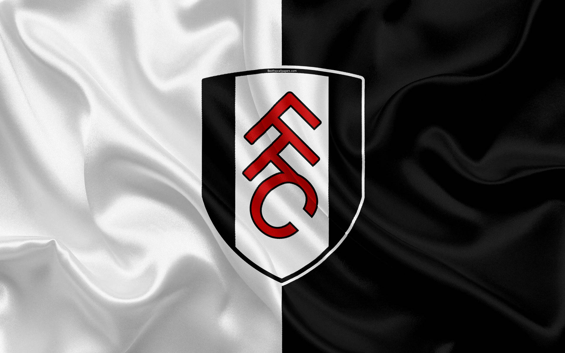 Fulham FC Black White Cloth Wallpaper