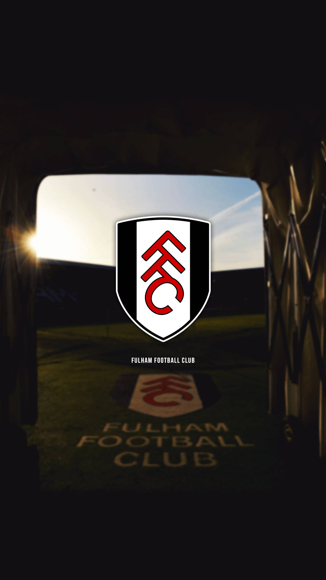 Fulhamfc Crest Logo Stadium (estadio Con El Escudo Y Logotipo Del Fulham Fc) Fondo de pantalla