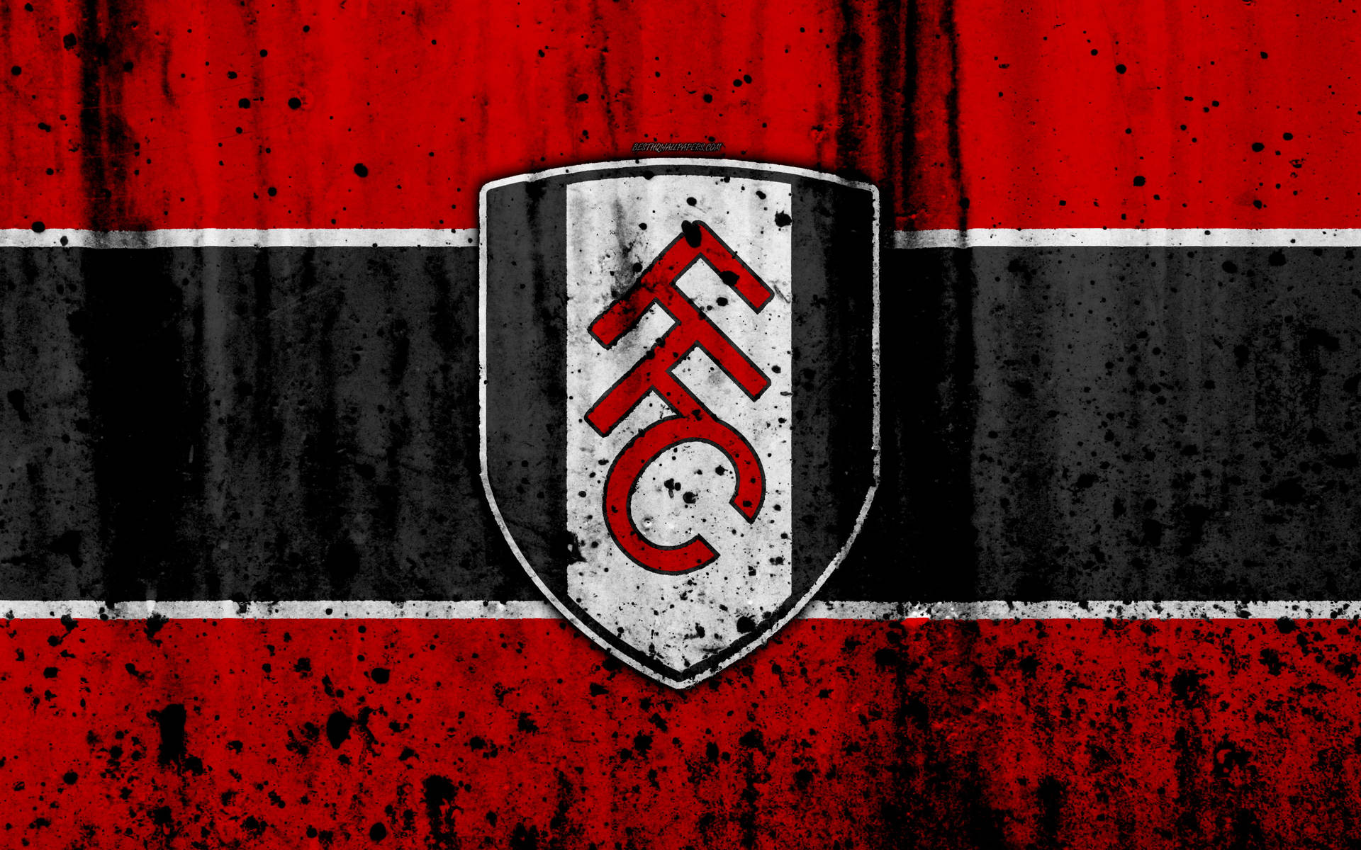 Fulhamfc Rosso Grunge Estetico Sfondo