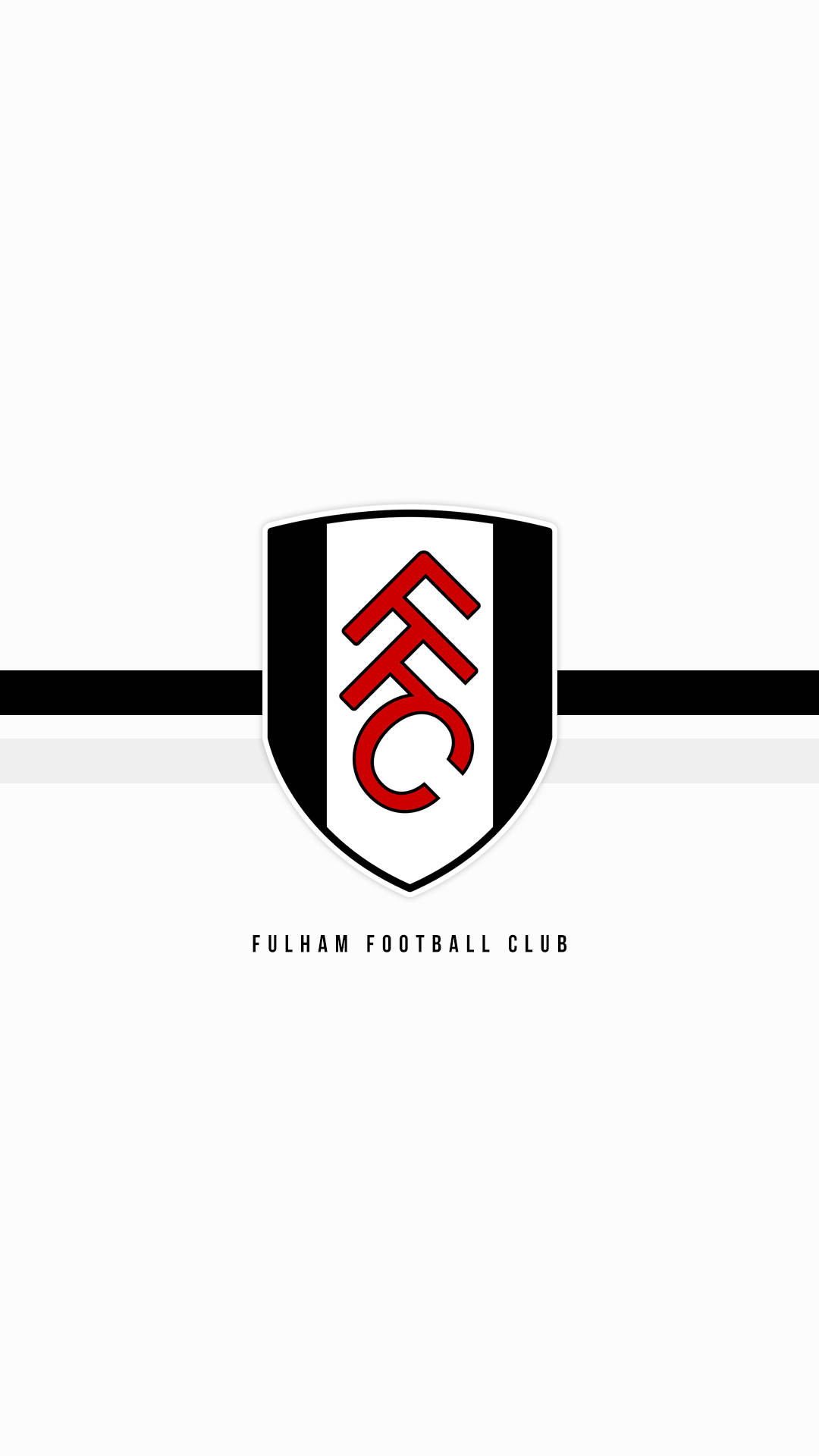 Fulham FC White Black Stripe Wallpaper
