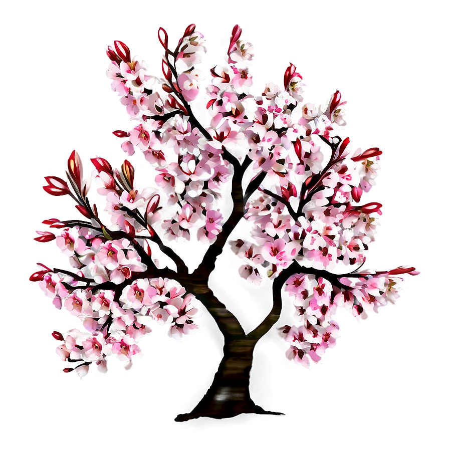 Full Bloom Cherry Tree Png Ivd PNG