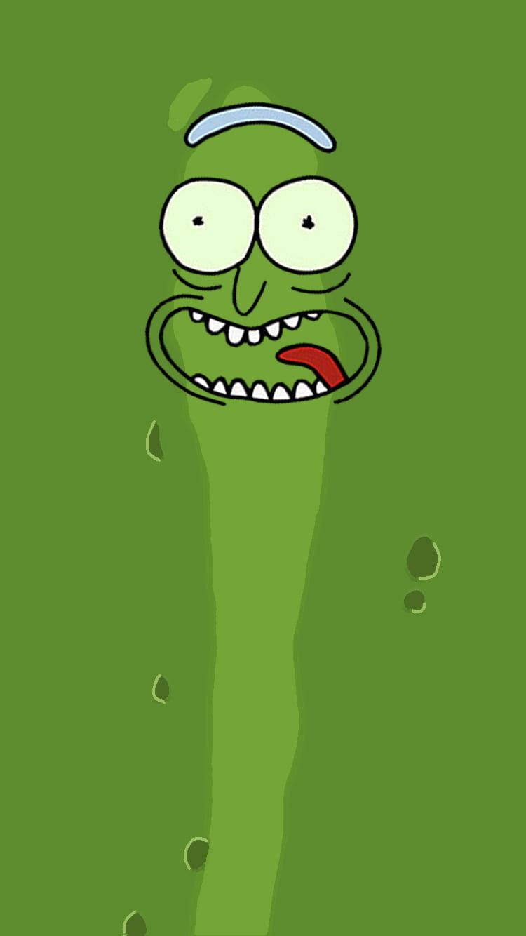 Pickle Rick In Primo Piano Completo Sfondo