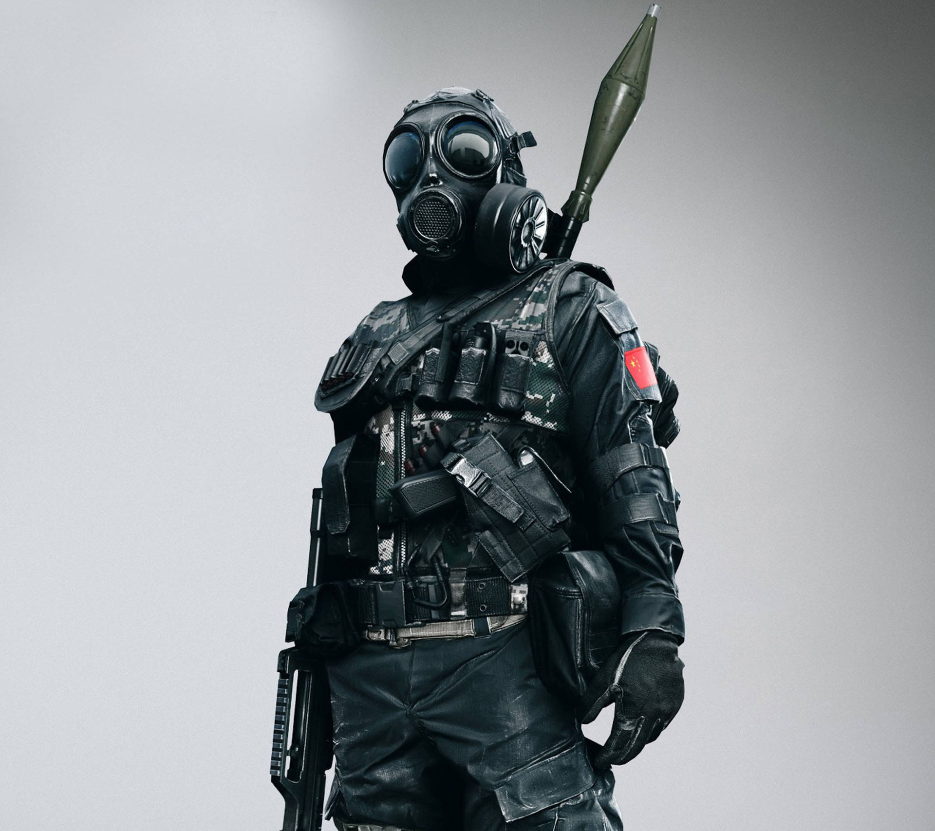 Full Gas Mask Battlefield 4 Phone Wallpaper