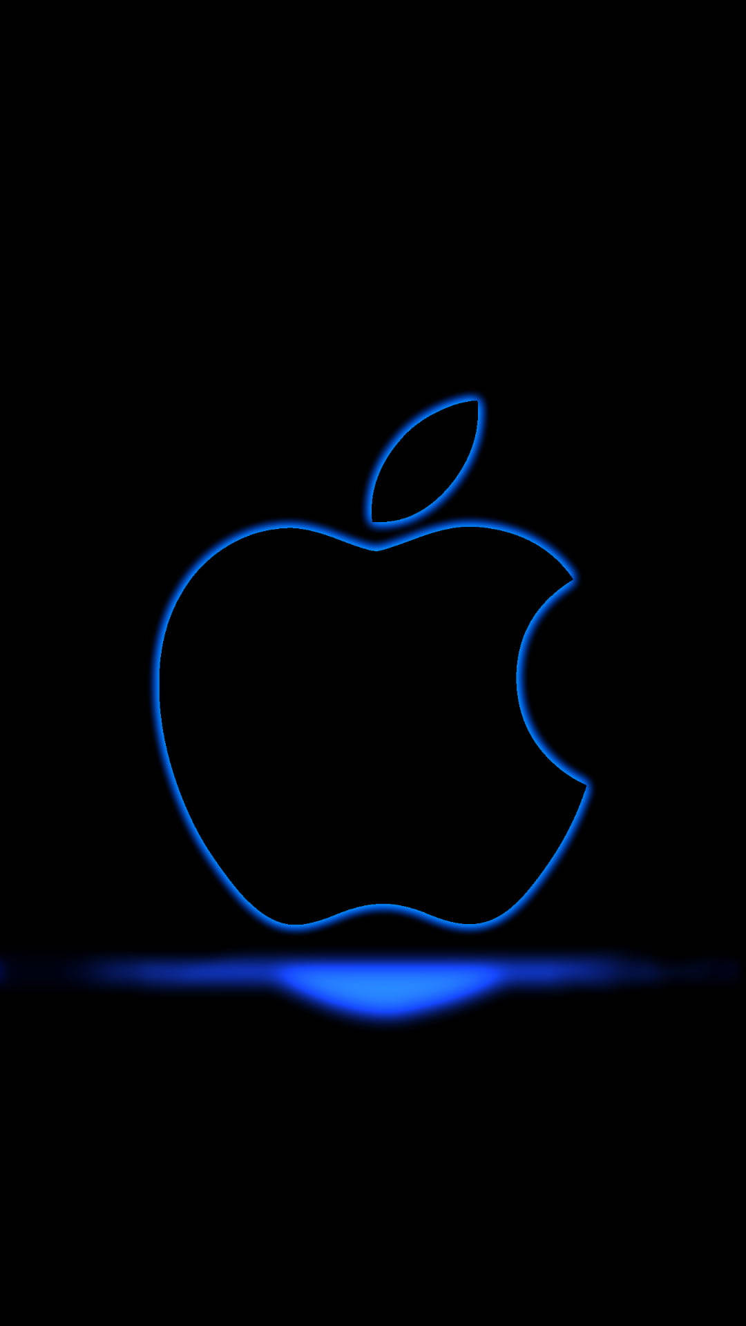 Full Hd Apple In Blue Pattern Picture