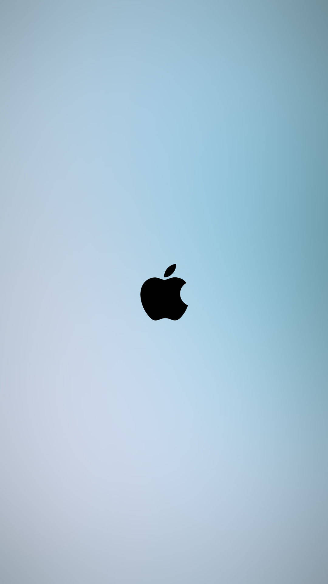 Full Hd Apple On Faded Blue Picture