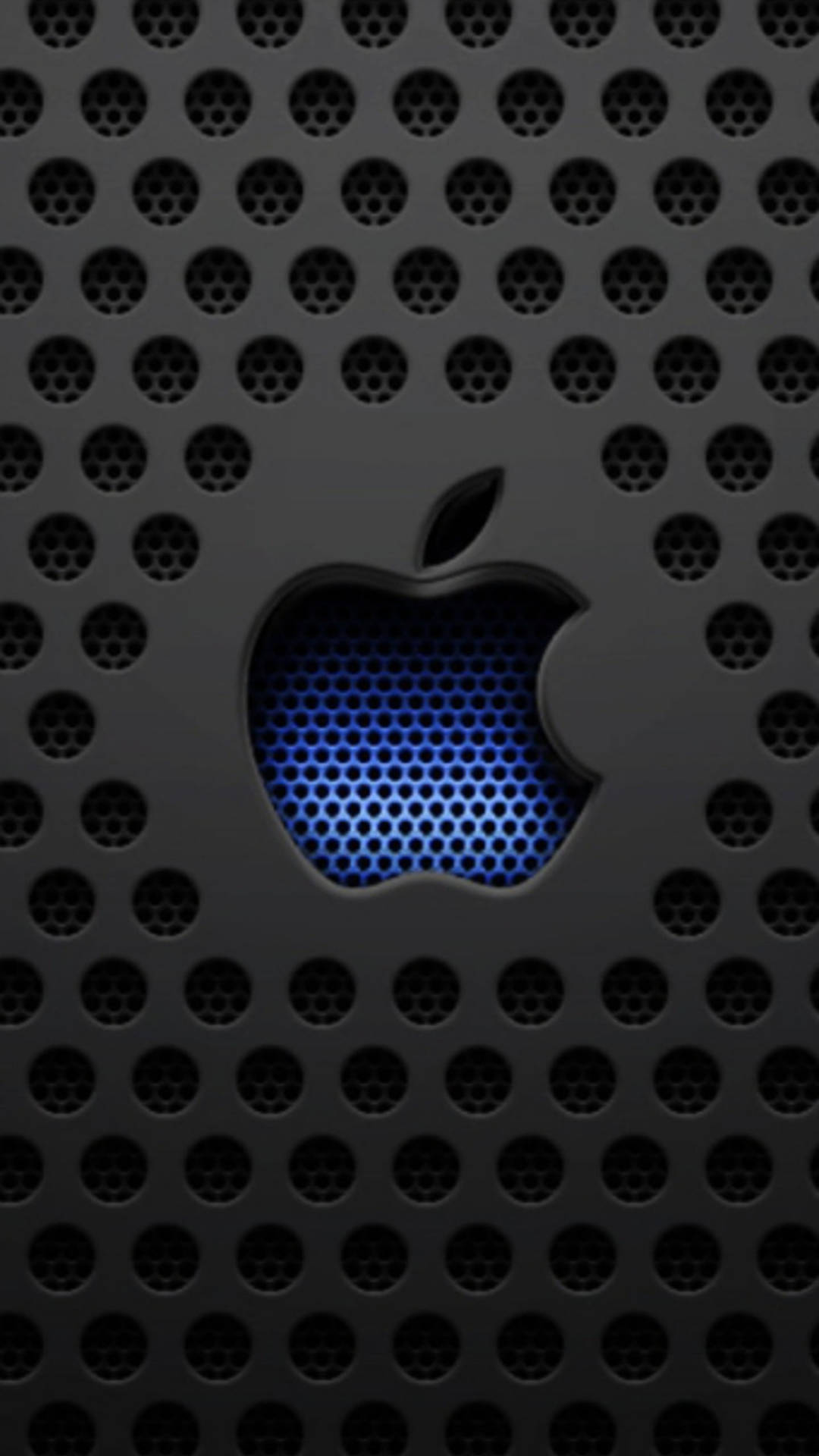 Full Hd Apple On Perforated Black Picture