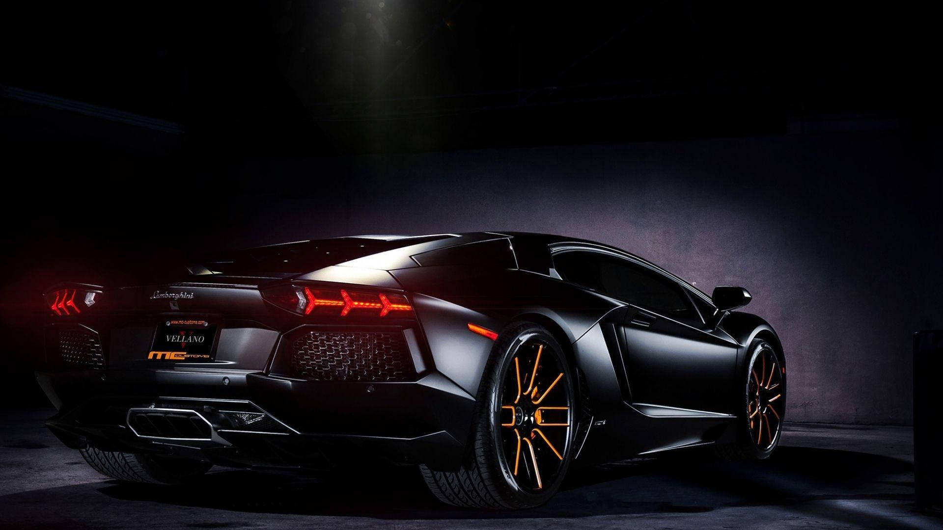 Fondode Pantalla De Coche Lamborghini Negro En Alta Definición Fondo de pantalla