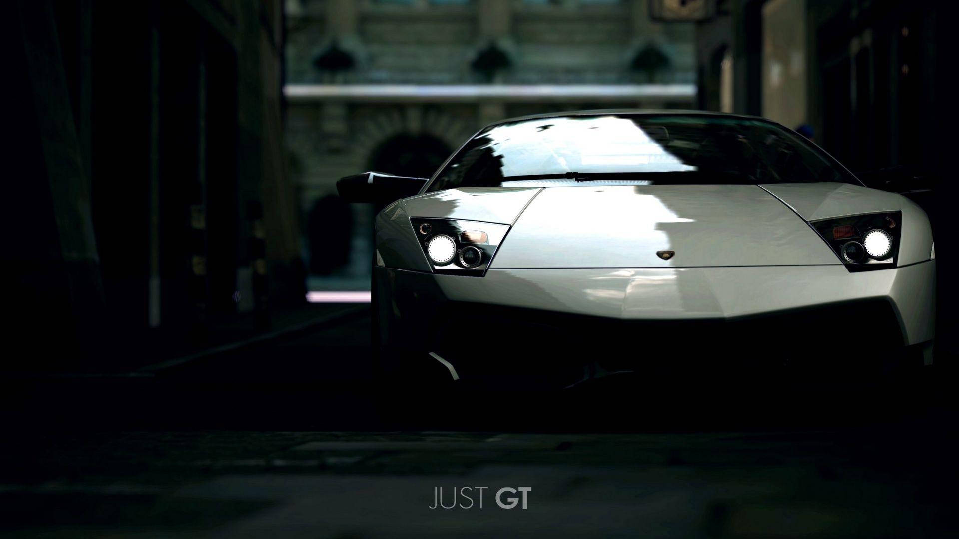 Högupplöstbakgrundsbild För Datorskärmen Eller Mobilen Med En Vit Lamborghini Aventador. Wallpaper