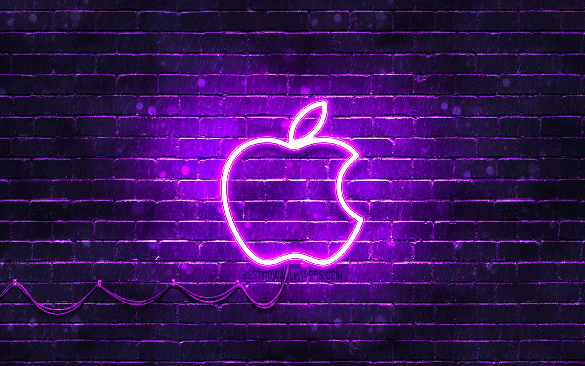 Full Hd Luminous Purple Apple Picture