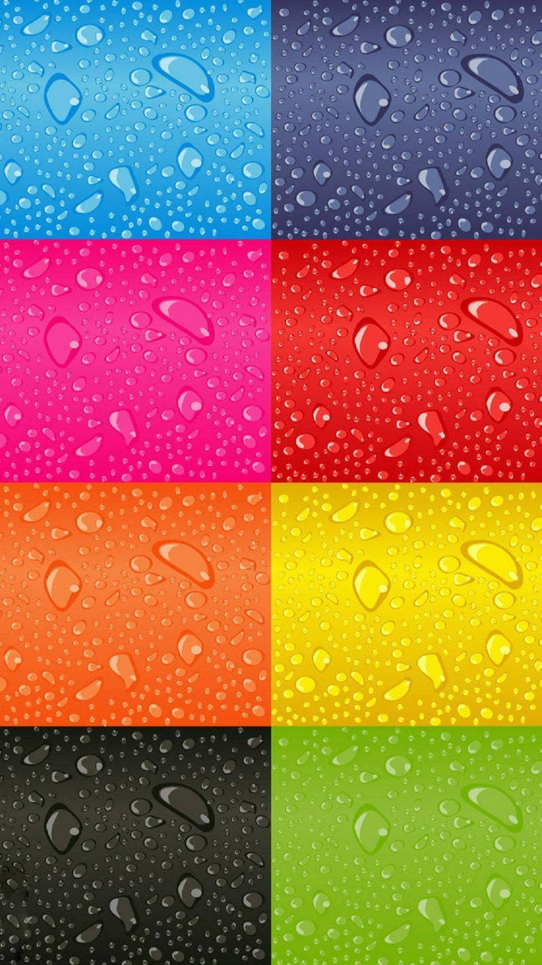 Vollhd Mehrfarbiges, Nasses Oberflächen-android Wallpaper