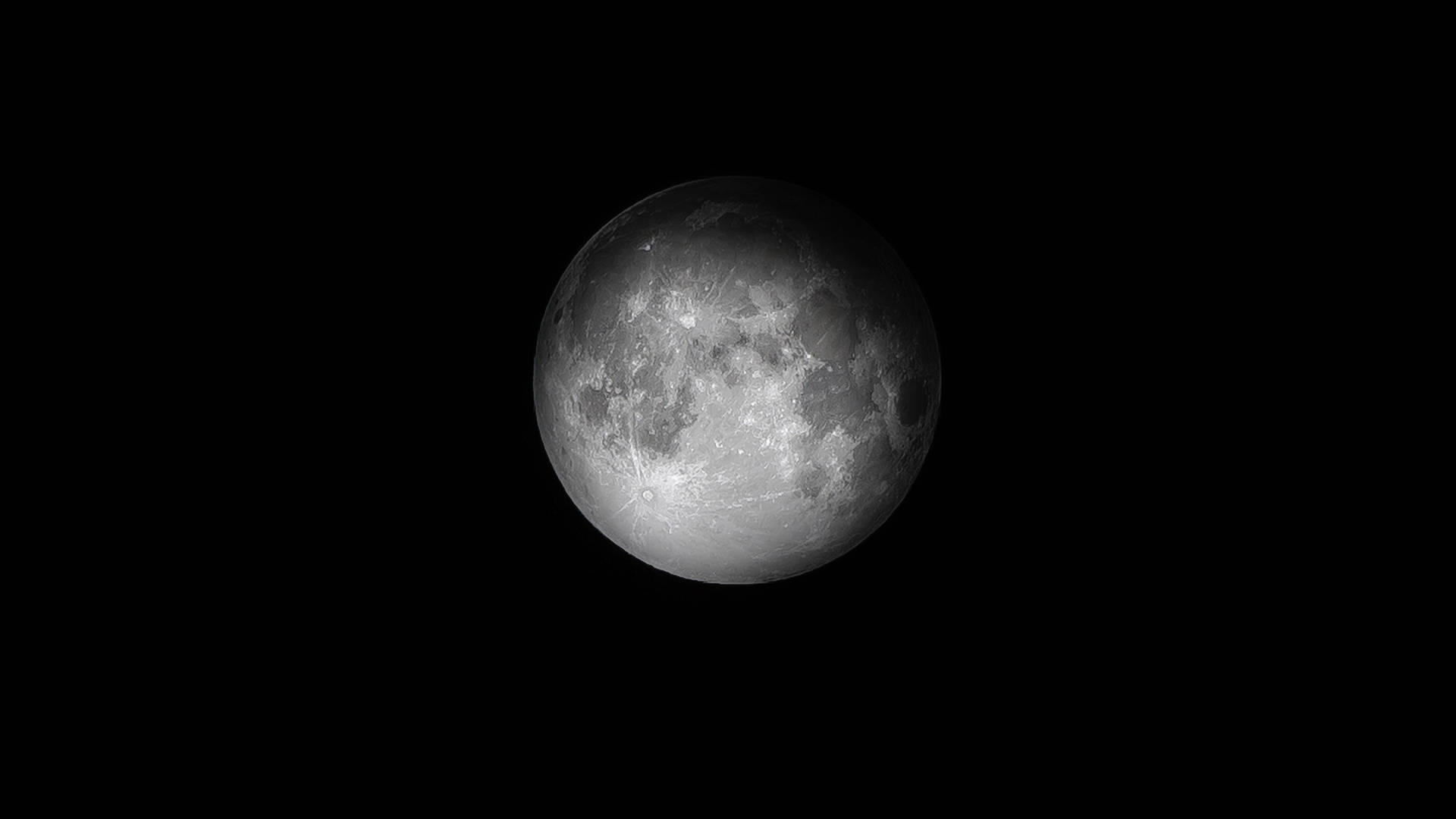 Pantallanegra De Luna Llena En 4k Fondo de pantalla