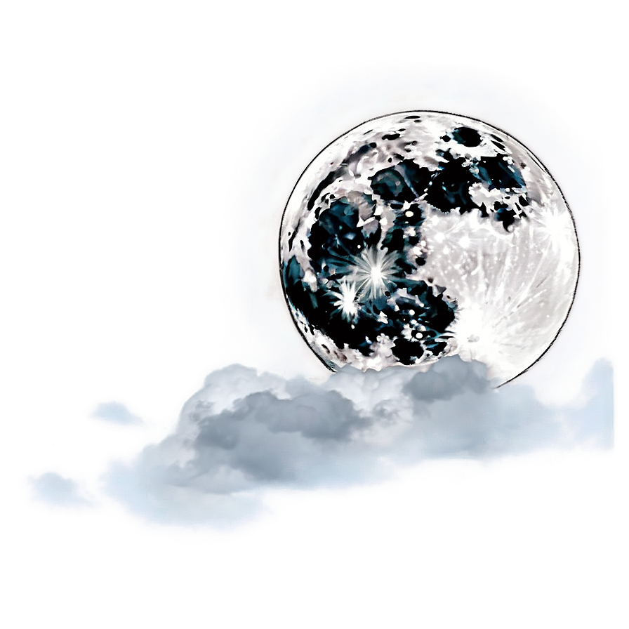 Download Full Moon Cloudy Night Png Tut | Wallpapers.com