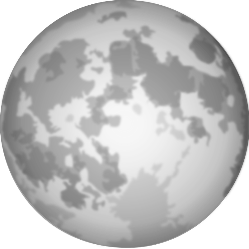 Full Moon Detailed Surface Texture PNG