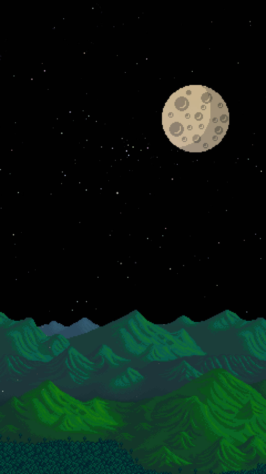 Full Moon In Stardew Valley Wallpaper