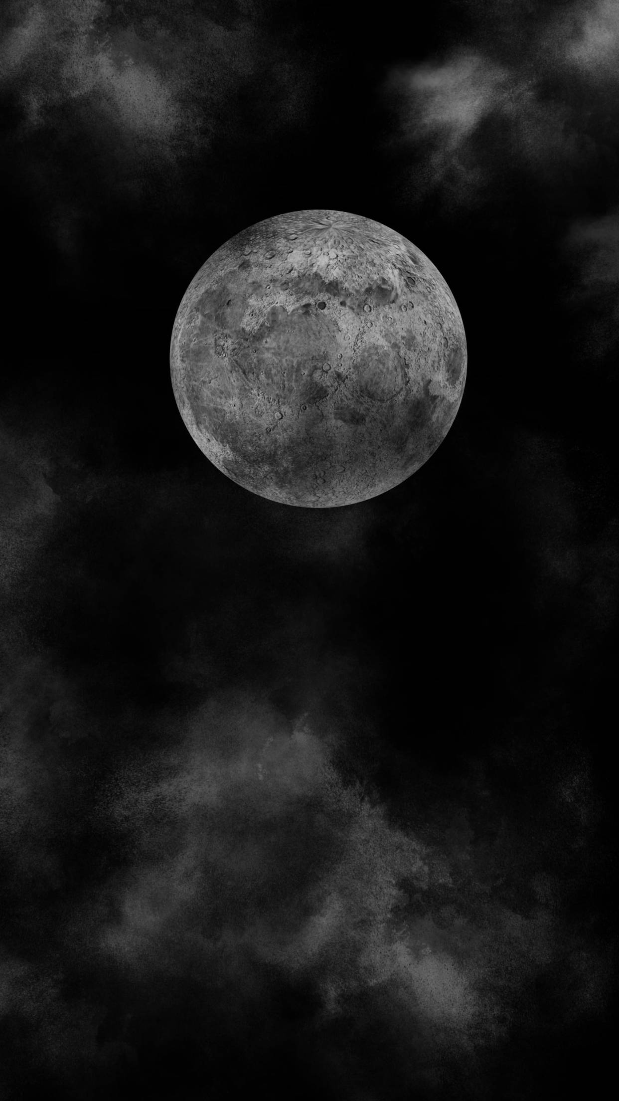 Full Moon On Black Iphone 6 Plus Wallpaper