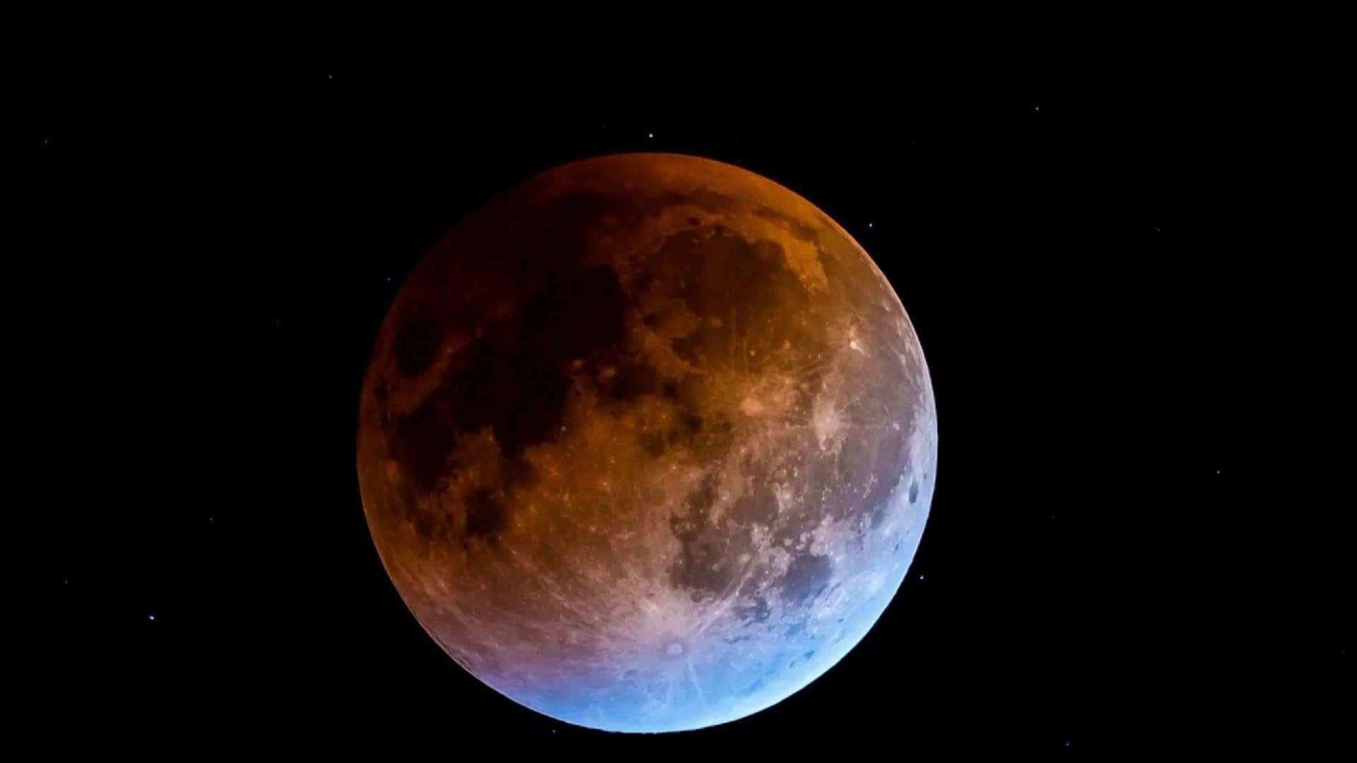 a blood moon is seen in the sky