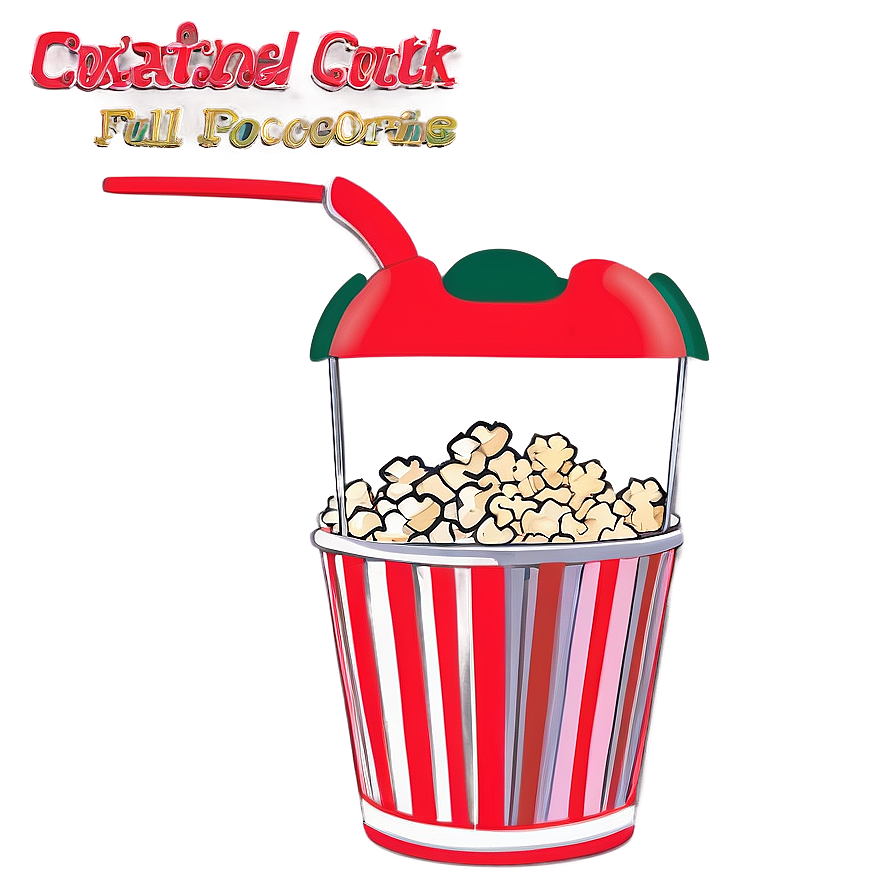 Full Popcorn Bucket Ready-to-eat Png Jeg PNG