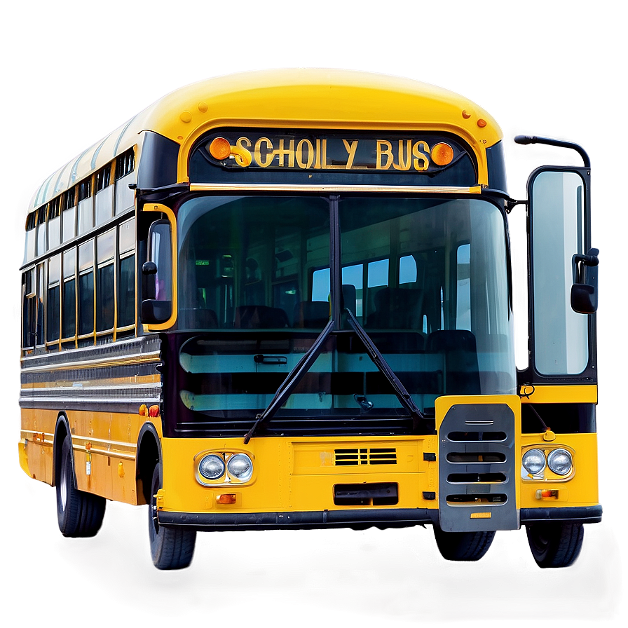 Full School Bus Side Profile Png 05242024 PNG