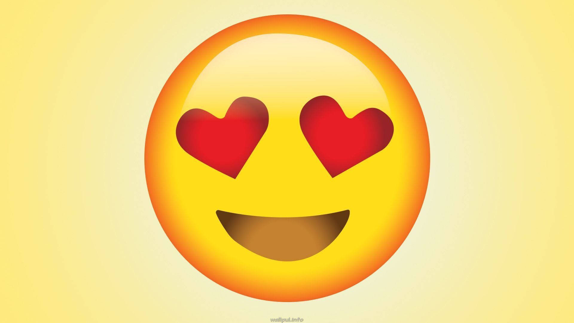 Full Screen In Love Emoji Wallpaper