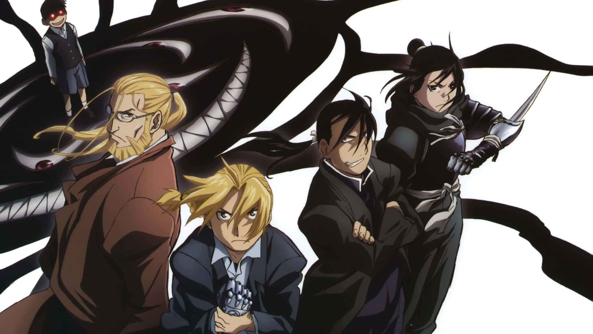 The passionate and ambitious Edward Elric and his brother Alphonse in the Fullmetal Alchemist Brotherhood