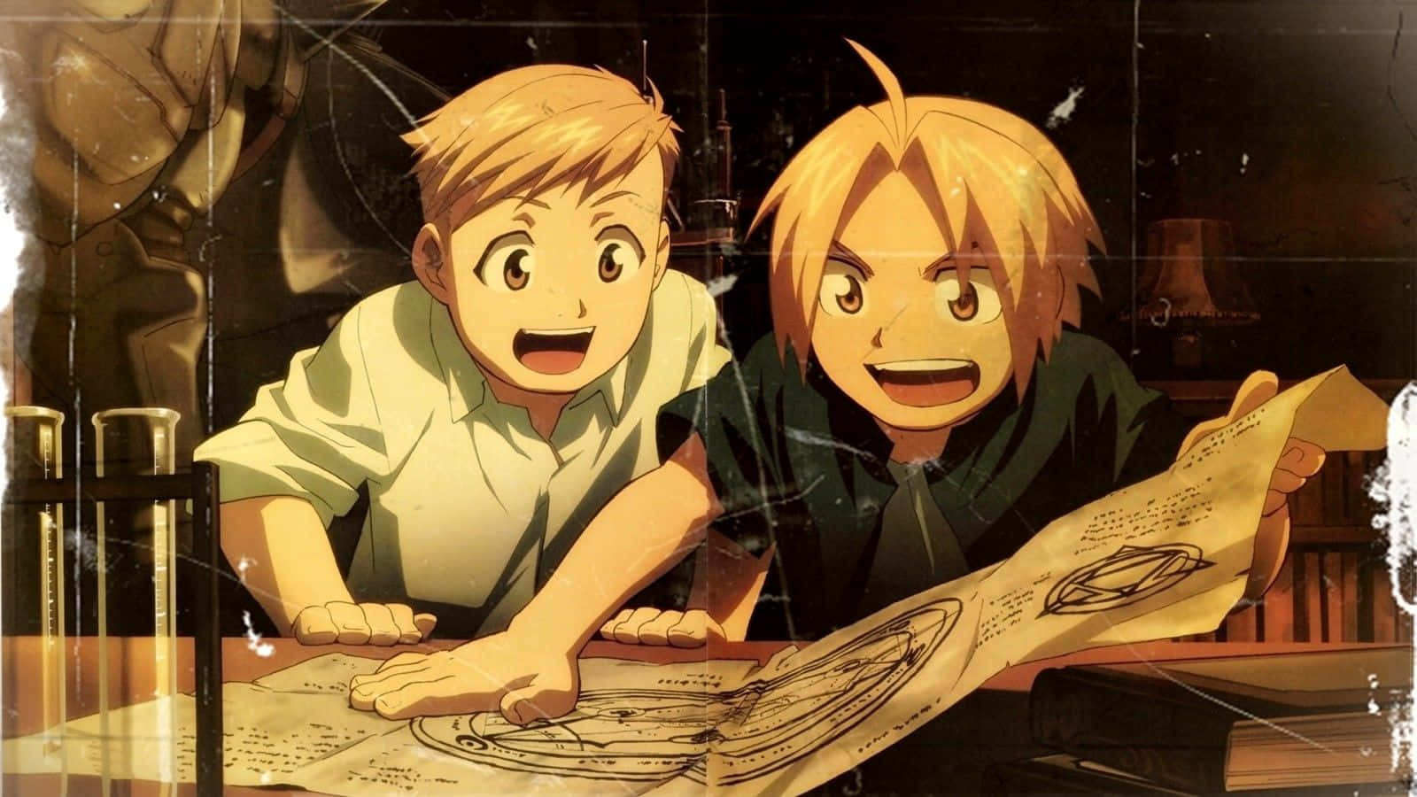 Edward and Alphonse Elric Surrounded by the Symbol of Equivalent Exchange