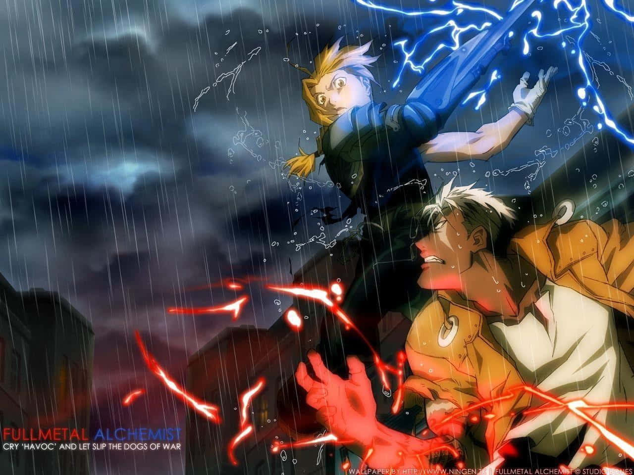 Image  Two State Alchemists, Ed and Al Elric in Fullmetal Alchemist: Brotherhood