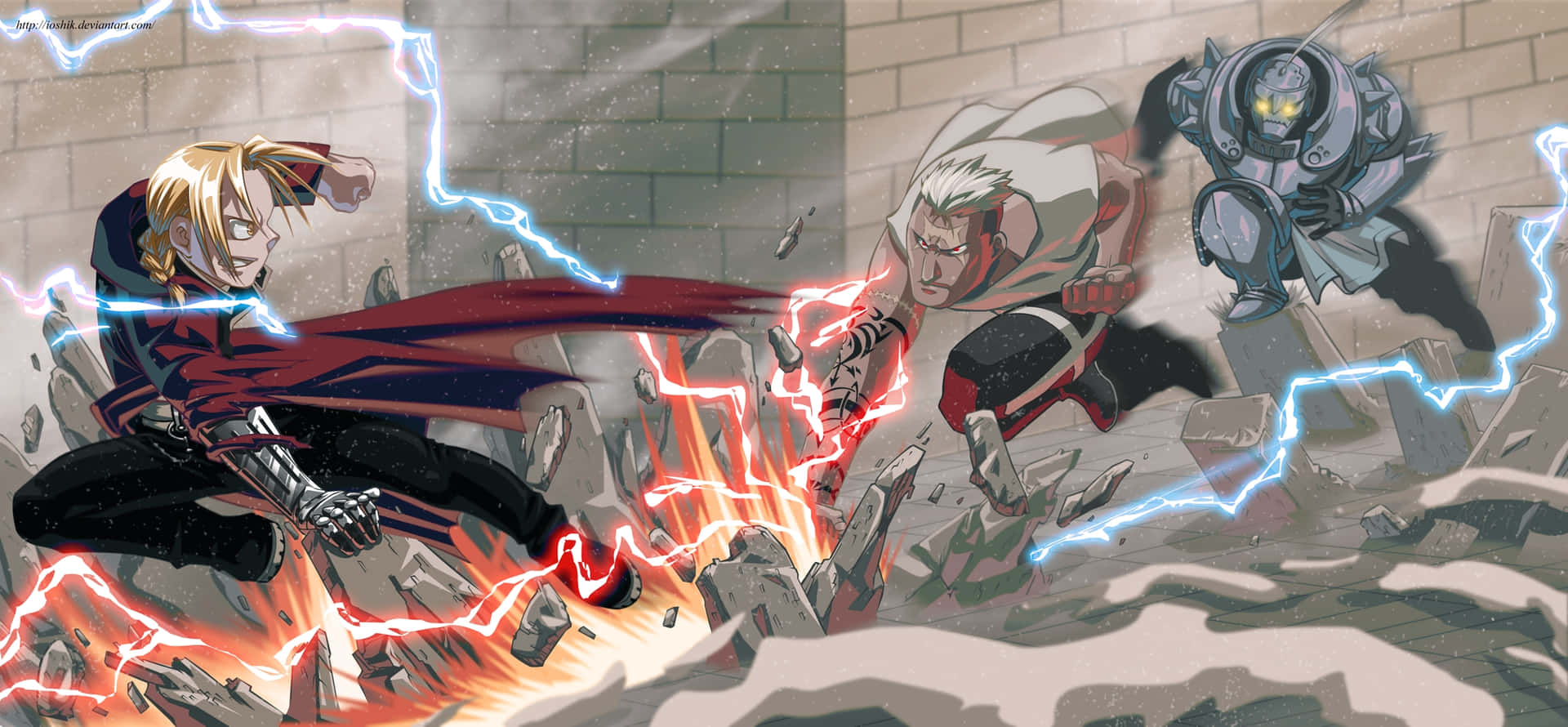 Intense Battle Stance - Fullmetal Alchemist: Scar Wallpaper