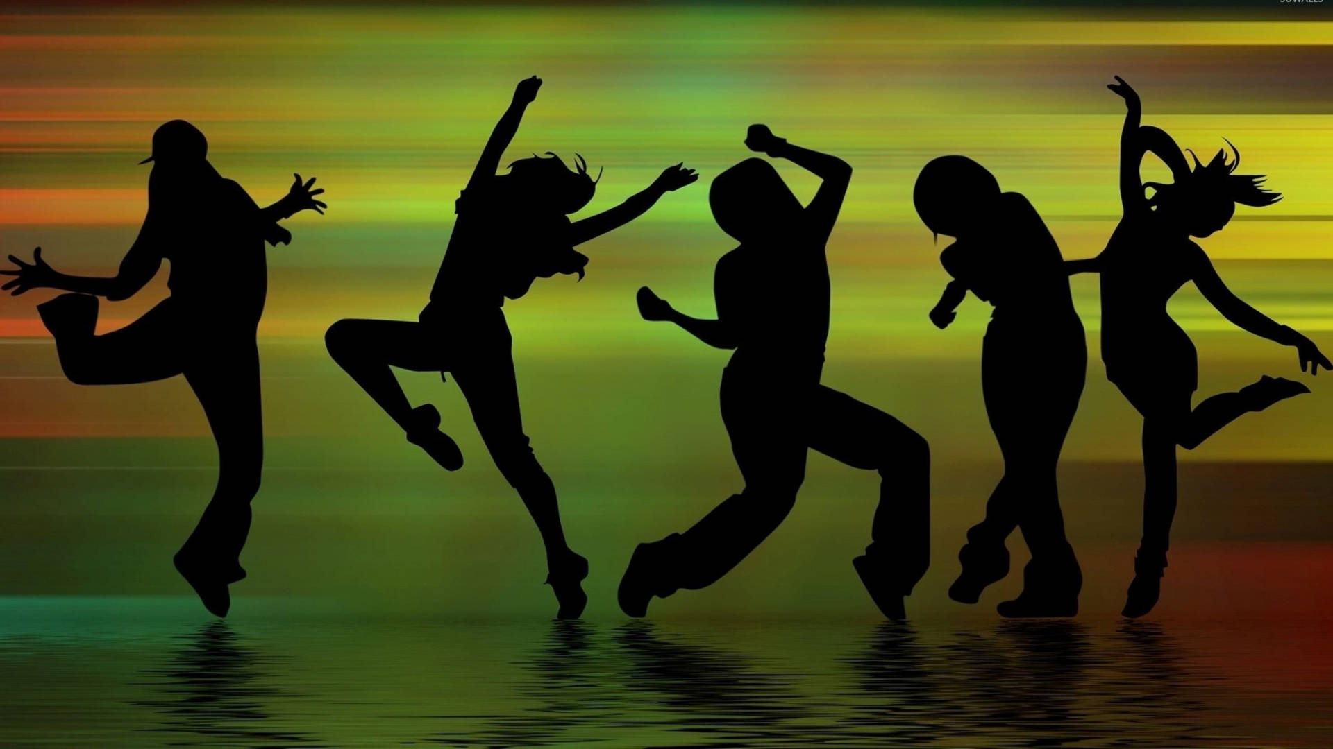 Fun Dance Silhouettes Wallpaper