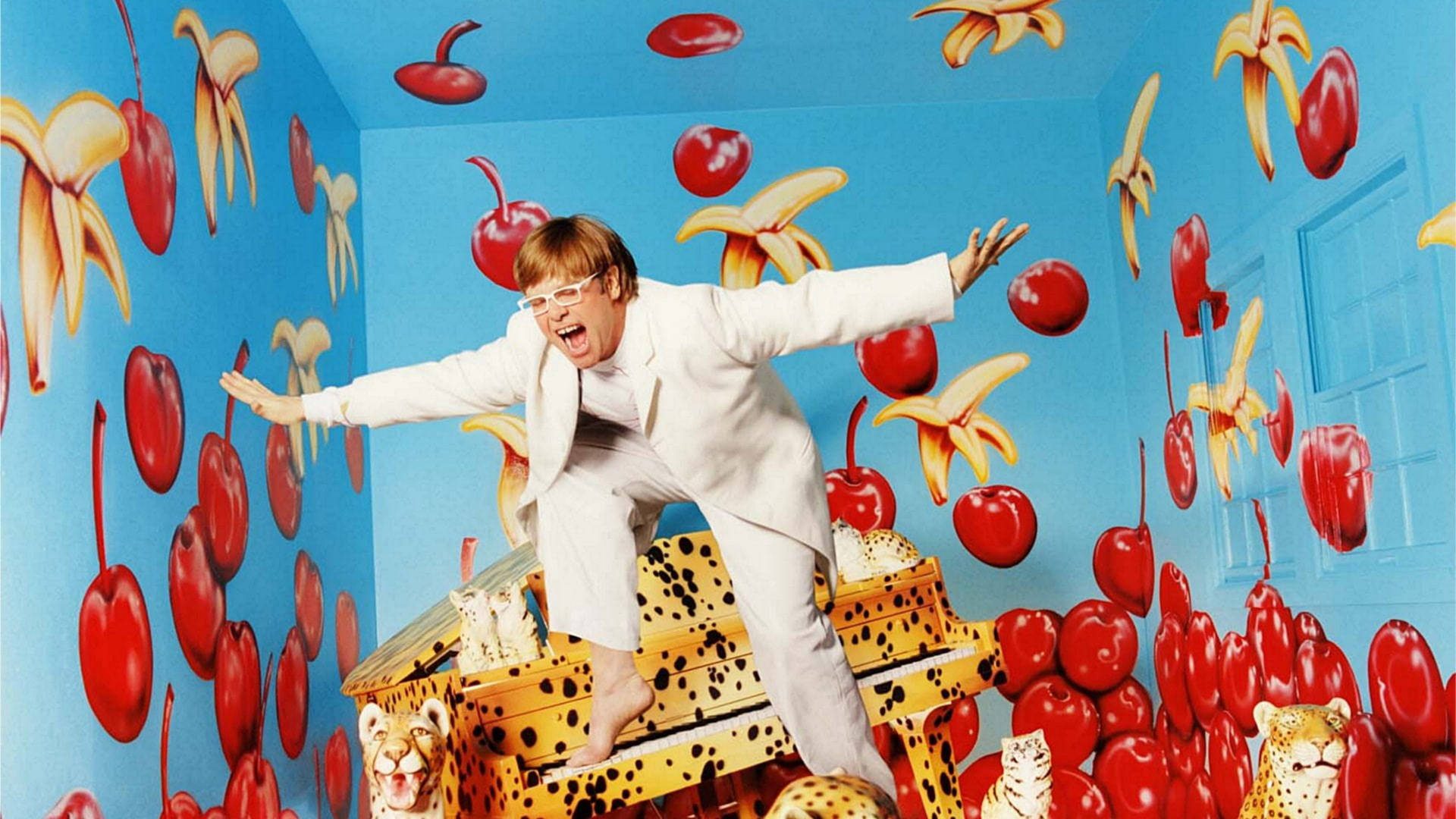 Fun Elton John Fruits Photo Background