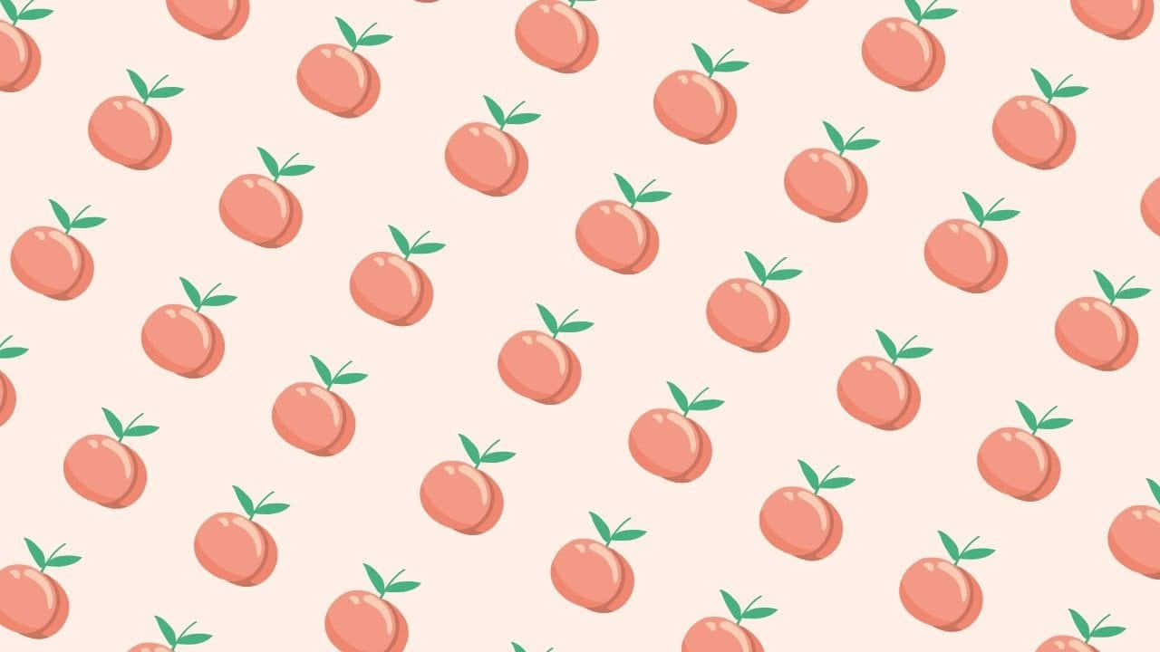 A Pink Pattern With Oranges On It