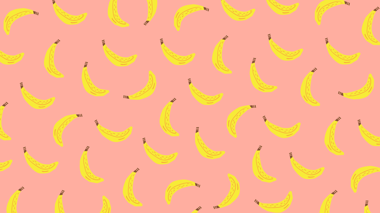 bananas on pink background