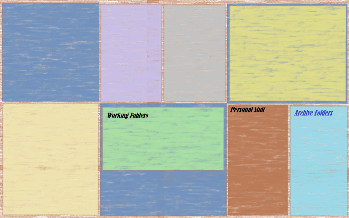 Unconjunto De Cuadros De Diferentes Colores En Un Suelo De Madera Fondo de pantalla