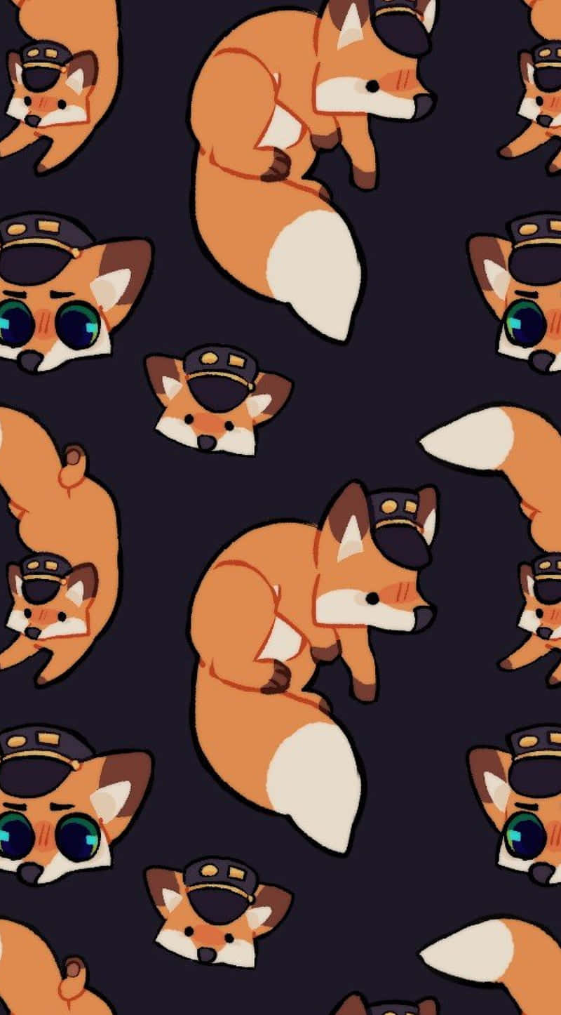 Foxes Fabric By Sassy_fox On Spoonflower - Custom Fabric Wallpaper