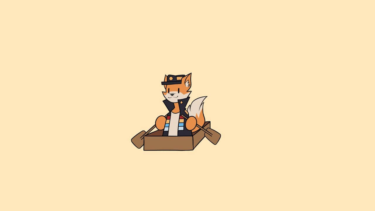 Download A Cartoon Fox With The Word Fundy On It Wallpaper