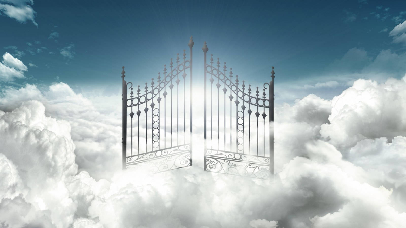 Funeral Clouds And Pearly Gates Wallpaper