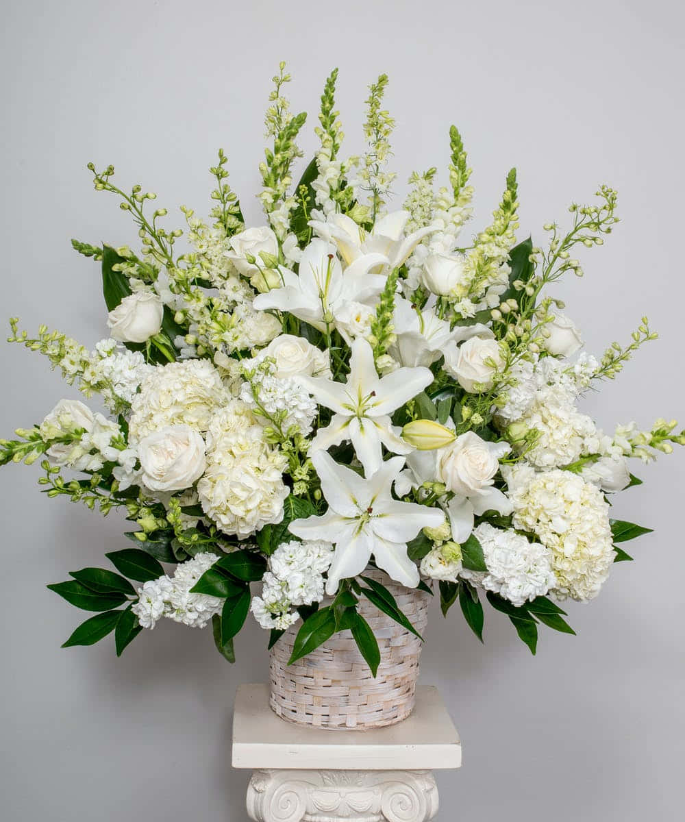 White Lily And Lily Arrangement