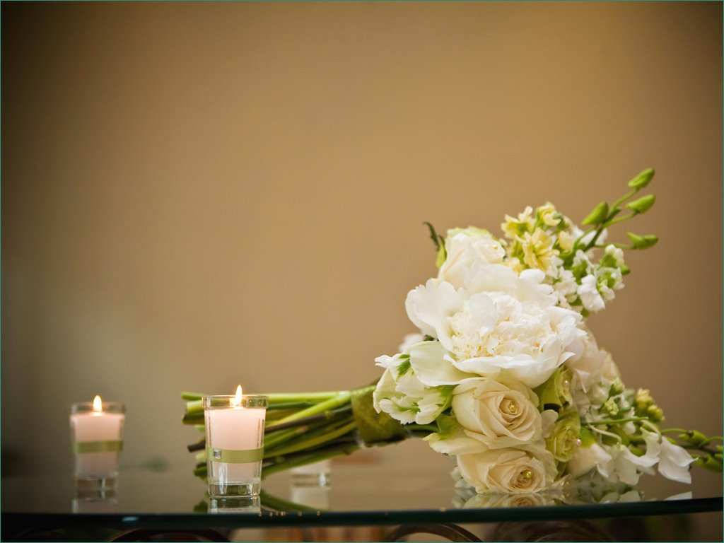 Funeral Flowers And Candles Wallpaper