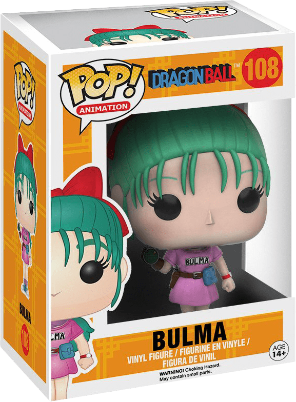 Funko Pop Bulma Dragon Ball Figure PNG