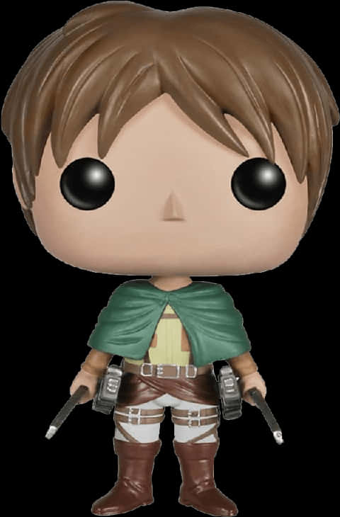 Funko Pop Eren Figure PNG